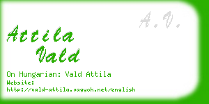 attila vald business card
